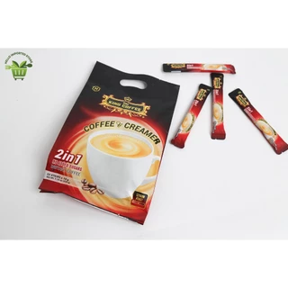 Cà Phê Hòa Tan 2IN1 Cà phê và bột kem không sữa KING COFFEE - Túi 22 gói x 10g - Không đường