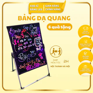 Bảng Dạ Quang, Bảng Viết Dạ Quang, Bảng Huỳnh Quang Viết Tay ( Tặng kèm combo 10 món phụ kiện)