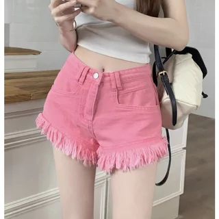 Ms 1089 Quần short Jean Lai Tua Bigsize Lưng Cao Hot trend. Hàng VNXK By Miuclothes