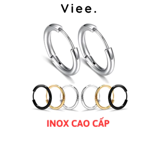 Bông tai khoen tròn inox cao cấp thái lan 1 đôi