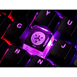 Keycap bàn phím cơ Rinnegan Uchiha Sasuke, keycap anime, Phụ kiện bàn phím cơ, Nút bàn phím Handmade, keycap lẻ