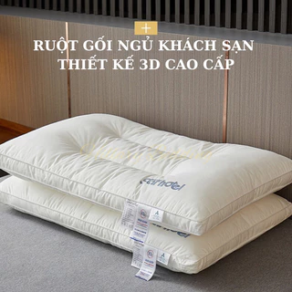 Ruột gối ngủ khách sạn chống đau mỏi vai gáy chất liệu bông tơi 3D cao cấp kích thước 48 x 74 cm