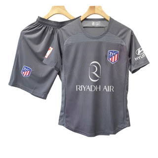 Quần Áo Bóng Đá, Đồ Đá Banh CLB Atletico Xám 2024 - Logo Thêu - Vải Mè Cao Cấp, Mát, Bền - Thể Thao Khỏe