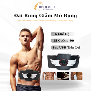 Máy massage bụng, đai rung nóng giảm mỡ bụng 6 chế độ 15 cấp ( didooglt )