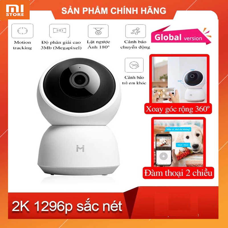 Camera giám sát ip xoay 360° 2k 1296p Xiaomi Imilab A1 - Bản Quốc tế bảo hành 12 tháng