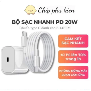 Bộ Sạc nhanh 20W ổn định chống cháy nổ, không nóng máy, bảo hành 12 tháng 1 đổi 1