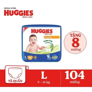 Bỉm/Tã quần tràm trà Huggies Skincare Jumbo Siêu Nhiều Miếng L104