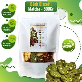 Bánh Biscotti Nguyên Cám Vị Matcha Lumos Healthy Foods, Bánh ngũ cốc dinh dưỡng ăn kiêng giảm cân