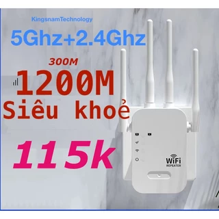 Kích Sóng Wifi 4 Râu Ăng Ten Phát Xuyên Tường Chuẩn N 1200M 300M Bộ Kích Sóng Wifi Thu Phát Mở Rộng Sóng