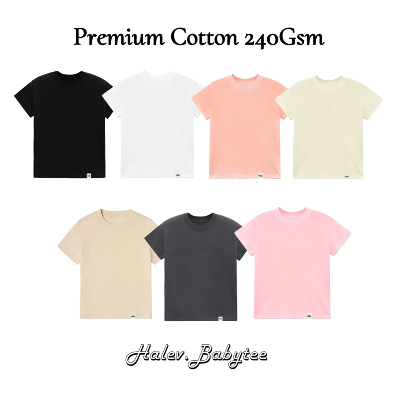 Áo baby tee trơn chất cotton nhiều màu 240Gsm