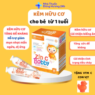 Kẽm cho bé ZinC Bobby Kid, Kẽm Hữu Cơ Hỗ Trợ Ăn Ngon Tăng Cân, Giảm Ốm Vặt, Tăng Khả Năng Tập Trung Cho Bé Hộp 20 Gói