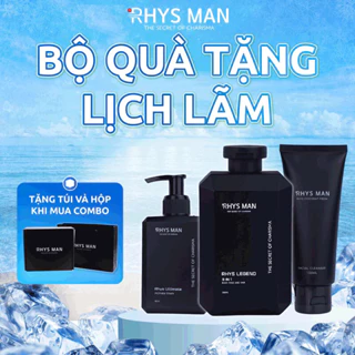 Bộ Quà Tặng Nam 3 món- Combo sữa tắm gội nam 350 ml & Sữa rửa mặt ngừa mụn 100ml & Dung dịch vệ sinh 120ml RHYS MAN