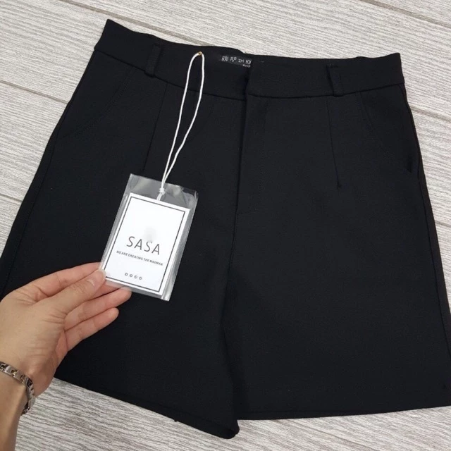 Quần Short Nữ 1 Ly chất Tuyết Mưa Ông Rộng Cạp Cao Mã 076
