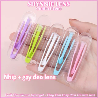 💙 Bộ nhíp + gậy đeo lens mini tiện lợi, dễ bỏ túi - phụ kiện dành cho kính áp tròng SHYNNIE LENS (LENS HUẾ) 🎀