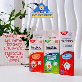 Xịt chống sâu răng Midkid cho bé từ 1 tuổi bảo vệ răng miệng toàn diện - Kem đánh răng dạng xịt Midkid