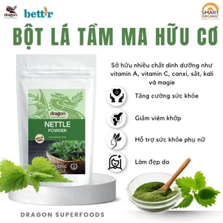 Bột lá Tầm Ma (lá Han) hữu cơ Dragon Superfood (Organic Nettle Powder) - 200gr