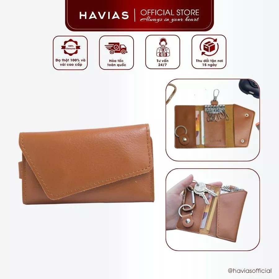 Bao da móc khóa Key Zippo HAVIAS