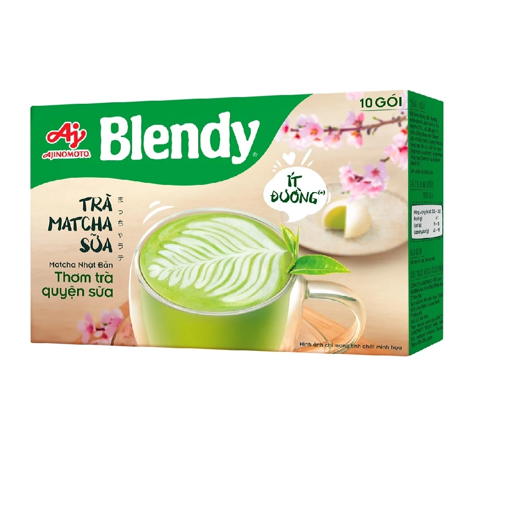 Hộp trà sữa matcha Blendy hộp 170g (10 gói x 17g)