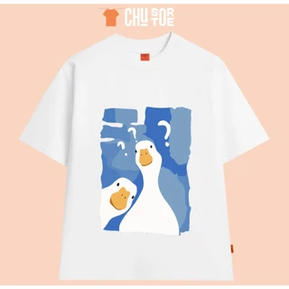 Áo thun unisex nam nữ The duck 62 form rộng dễ thương 100% cotton 2 chiều - Chu Store SG