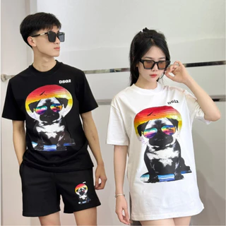 Bộ Hè Nam Nữ Siêu Cấp BHQD04 In Hình Chó Hot Trend Chất Liệu Cotton Thoáng Mát Thấm Hút Tốt Phù Hợp Cả Nam Và Nữ