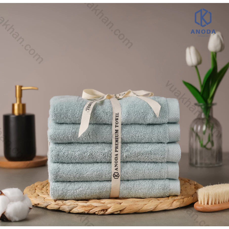 Khăn Tắm Xuất Hàn Khăn gội 35x80cm Trọng lượng 140gr 100% Cotton Cao Cấp Anoda