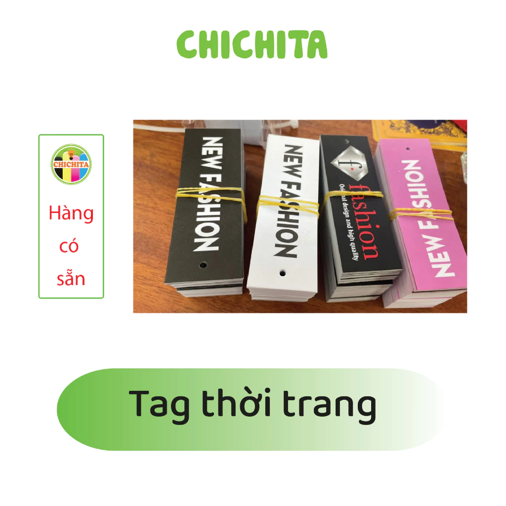 (Có sẵn) 100 Tag Thời trang nam nữ - Thẻ treo quần áo giá rẻ CHICHITA