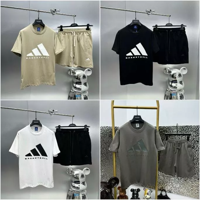 🔥Hot🔥 Bộ Cộc Nam Adidas_Basketball Cao Cấp Hàng loại 1 Quảng Châu Đồ bộ ngắn tay Adidas bản đẹp chất Umi dày dặn