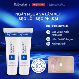 Combo Gel ngăn ngừa sẹo và làm xẹp sẹo lồi, sẹo phì đại REJUVASKIN Rejuvasil 10ml/tuyp