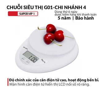 Cân tiểu ly điện tử nhà bếp cao cấp định lượng 1g - 5kg, cân tiểu li làm bánh siêu chính xác, cân tổ yến C02