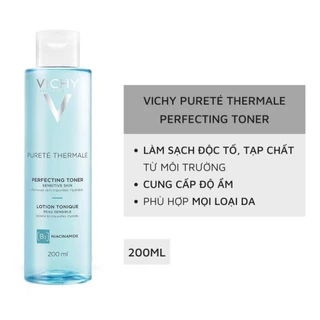 Nước hoa hồng Vichy Toner cân bằng da làm sạch sâu date 12/2026