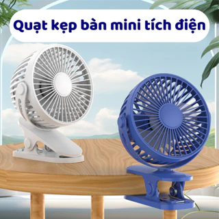 Quạt Mini Để Bàn Đế Kẹp Chế Độ Xoay 360 Độ Gió Mạnh Tấm Thị, Quạt Mini Kẹp Xe Cho Bé An Toàn Tiện Lợi Làm Mát Mùa Hè