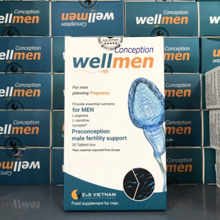 Bổ Tinh Trùng Wellmen Conception cải thiện sinh lực nam giới tăng chất lượng tinh trùng 30 viên/hộp