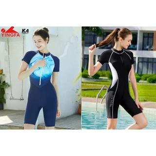 Áo bơi thời trang nữ có tay quần Lửng YingFa Y2129 (Sẵn đệm ngực)