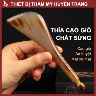 [SỪNG] Thìa Sừng Dụng Cụ Cạo Gió, Ấn Huyệt, Mát Xa Mặt