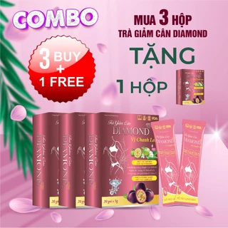 [Mua 3 tặng 1] Trà giảm cân Diamond Chanh Leo giảm tình trạng mỡ thừa, mỡ xấu