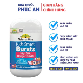 Viên nhai dầu cá Nature's Way High DHA Omega-3 Fish Oil Trio 60 viên bổ sung DHA cho bé