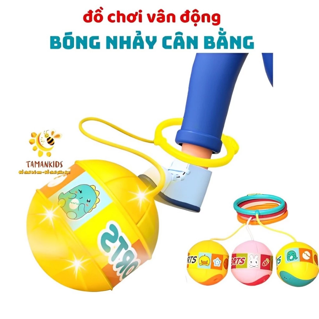 Bóng nhảy tăng chiều cao, bóng nhảy cân bằng tăng vận động có phát sáng cho bé- Anan