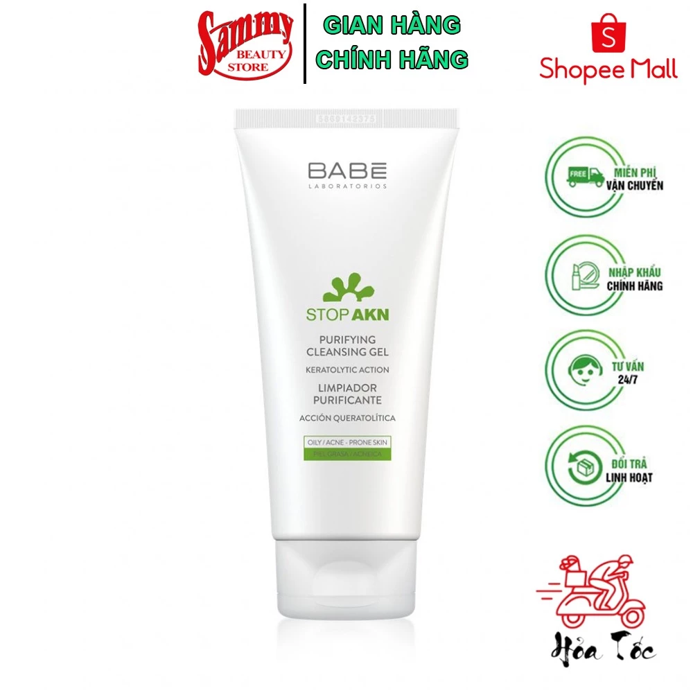 Sữa rửa mặt KARMEL BABE Stop AKN Purifying Cleansing Gel cho da dầu mụn 100ml