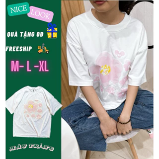 Áo thun Thái form rộng ❤️FREE SHIP❤️ Áo thun cổ tròn tay ngắn chất cotton 100% trắng NICELOOK