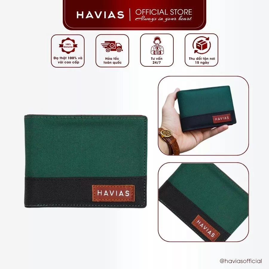 MODERN FABRIC HAVIAS ví vải ngang phối nhiều màu vải Oxford 100% nhập khẩu