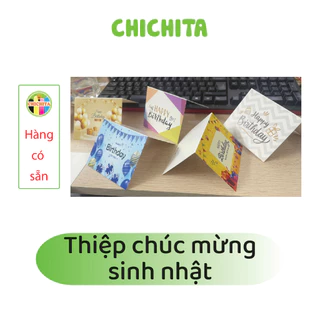 (Có sẵn) Thiệp Chúc mừng sinh nhật 12 KT 15x9cm CHICHITA