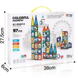 Đồ chơi lego với bộ Xếp hình Lắp Ráp Nam châm từ Magical Magnet 97 chi tiết giá 199k