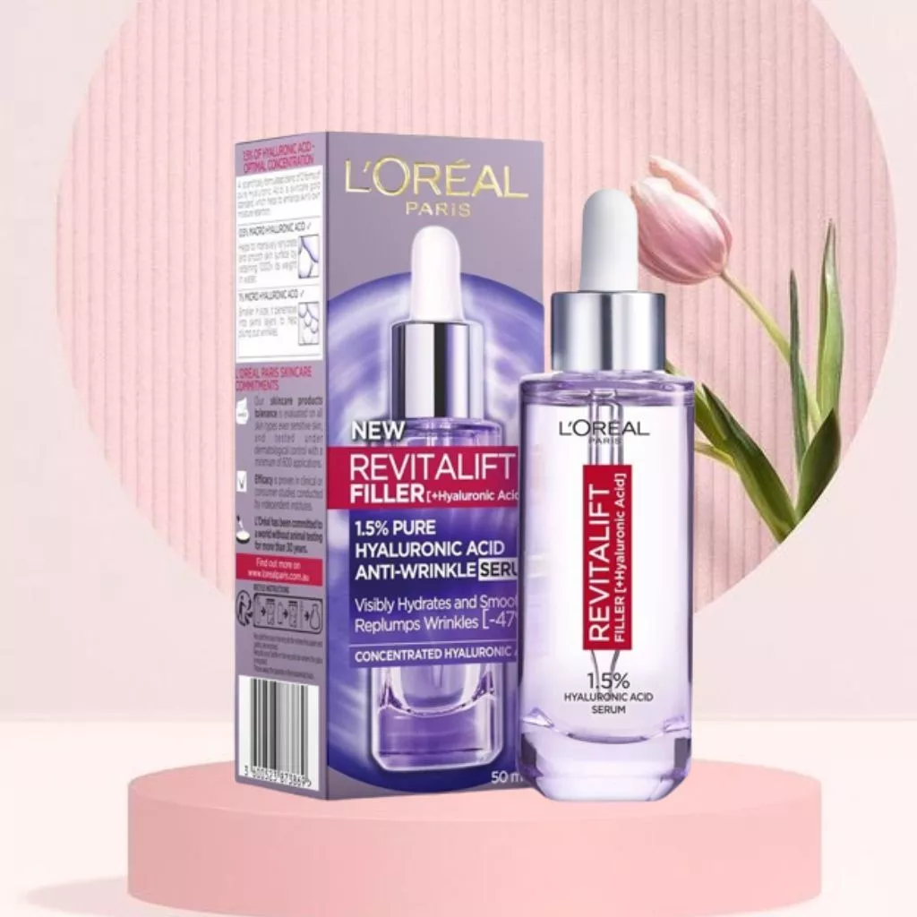 Tinh Chất Dưỡng Lo'real Paris Revitalift Cấp Ẩm, Cải Thiện Nếp Nhăn 1.5 HA Đậm Đặc . .