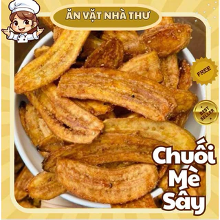 Chuối mè sấy giòn, chuối sấy mè gừng tẩm đường (500g)