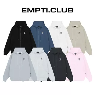 Áo Hoodie Zip EMPTI 2 TÚI TRONG MILK TEA PUPPY (2 Túi Trong) – Áo Khoác Nỉ Dây Kéo Nhiều Màu Form Rộng Unisex AK-05