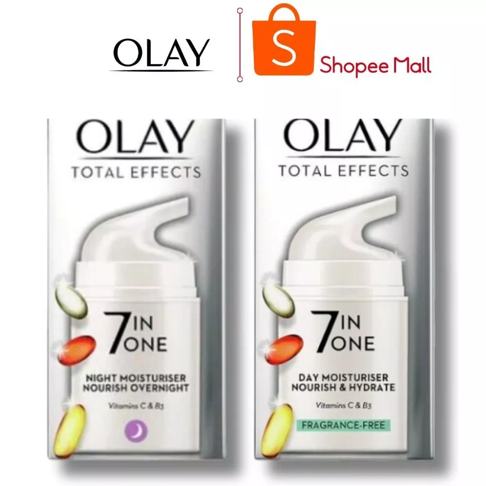 Kem Dưỡng Olay Total Effects 7 In 1 Anti Ageing Moisturiser 50ml Chính Hãng dưỡng trắng , tái tạo da và chống lão hoá