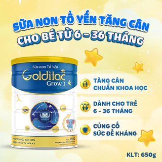 Sữa Tăng Cân Goldilac Grow Cho Bé - Sữa Non Tổ Yến Hỗ Trợ Phát Triển Chiều Cao, Cải Thiện Cân Nặng, Tăng Cường Đề Kháng