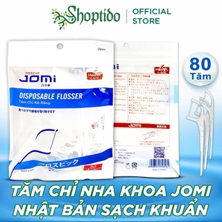 Tăm chỉ nha khoa JOMI Nhật Bản sạch khuẩn cao cấp Gói 80 chiếc NPP Shoptido