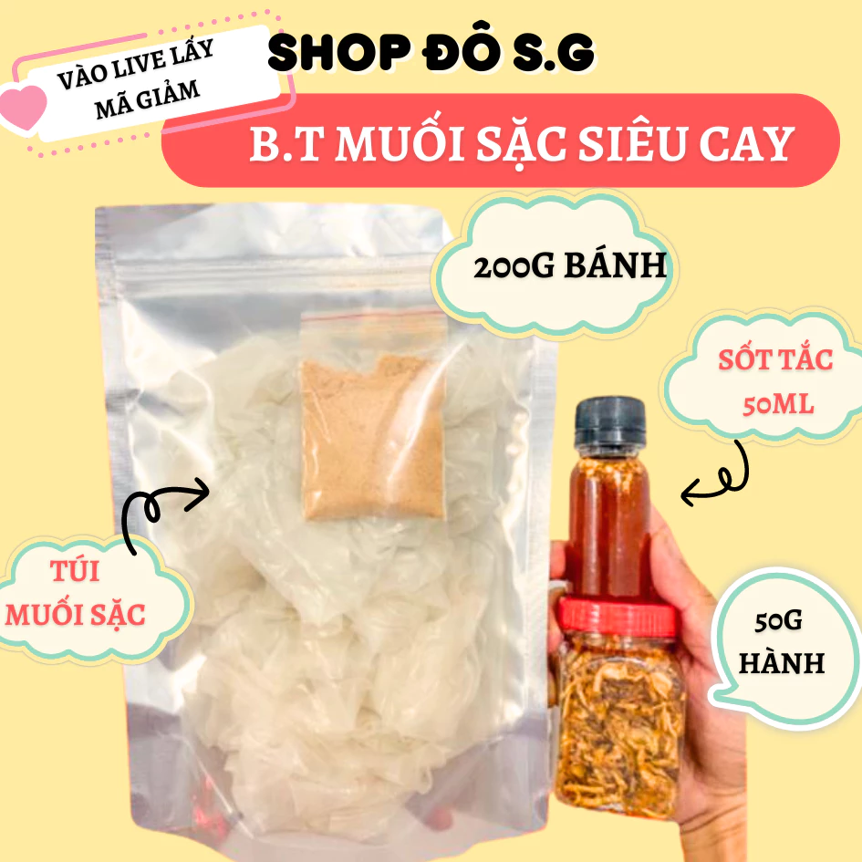 Combo bánh tráng rìa+muối sặc hành phi sốt tắc Shop Đô S.G