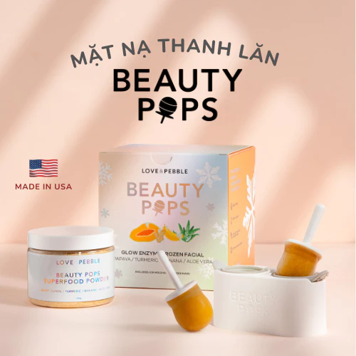 Combo Mặt Nạ + Dụng Cụ Mặt nạ dạng THANH LĂN lạnh Beauty Pops by Love&Pebble